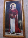 Saint Lucy with bobbins and yarn